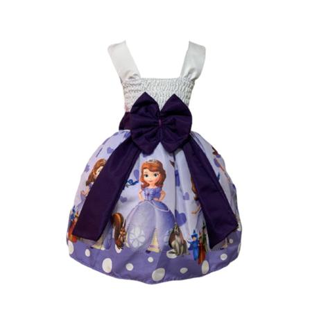 Vestido Temático Princesa Sofia Lilás – Encantos da Manu