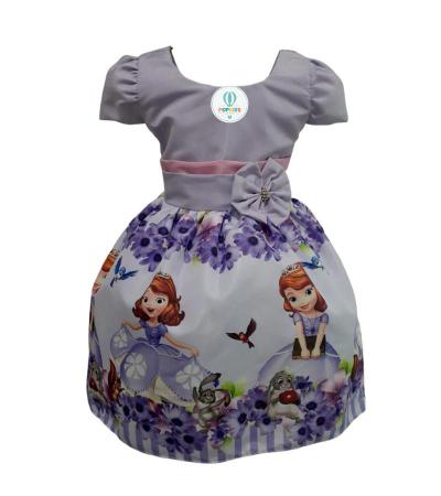 Vestido Temático Princesa Sofia 1 Ano - PopKids Store Moda Infantil