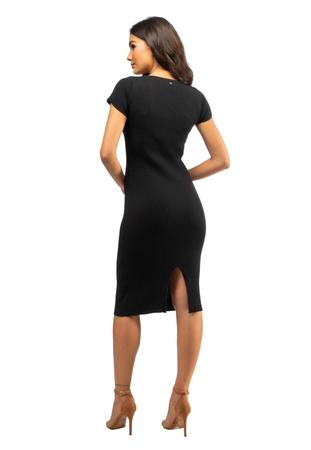 Vestido Tricot Decote Canelado Guess Imagem de Vestido Tricot Decote Canelado Guess