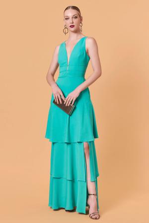 Vestido verde cheap tvz