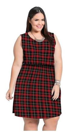 Plus size hotsell plaid dress