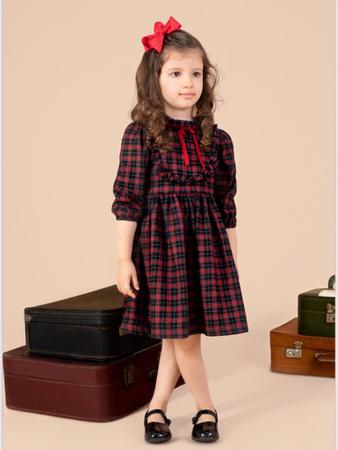 Vestido xadrez cheap infanto juvenil