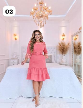 Vestidos evangelicos crepe liverpool Dac Vestido Feminino