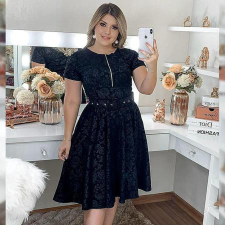 Vestido gode com ziper na frente 2025