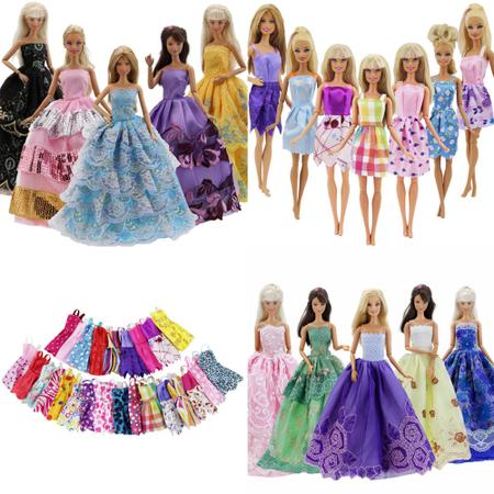 Roupas Para Bonecas 5 Conjuntos Sortidos - Compatível com as Marcas Barbie  e Frozen - Sheilinha Confecção - Roupa de Boneca - Magazine Luiza