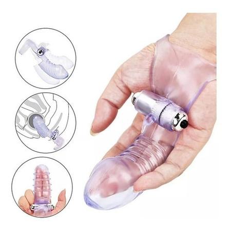 Imagem de Vibrador Feminino Dedeira Capa Para Dedos com Cápsula Vibratória 10 Vibrações