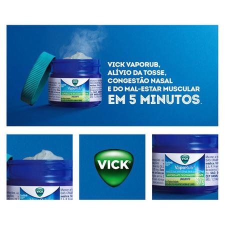 Descongestionante Vick VapoRub 50g - Drogaria Sao Paulo
