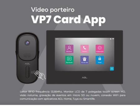 Imagem de Video Porteiro Agl Vp7 Card App Wifi Com Tela De 7 Polegadas touch 3827