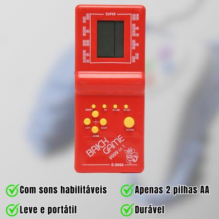 Videogame Games Antigos Mini Game Portátil Infantil Com 9999 Jogos