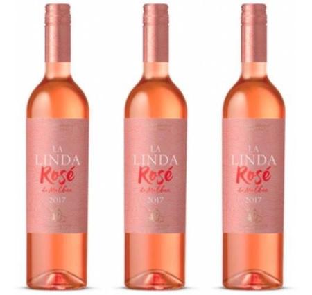 Imagem de Vinho La Linda Rose Malbec 750 Ml Kit Com 03 Unidades