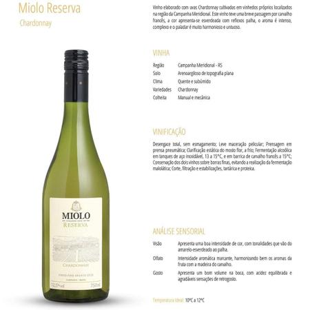 Imagem de Vinho Miolo Reserva Tinto Branco Seco 750ml Chardonnay