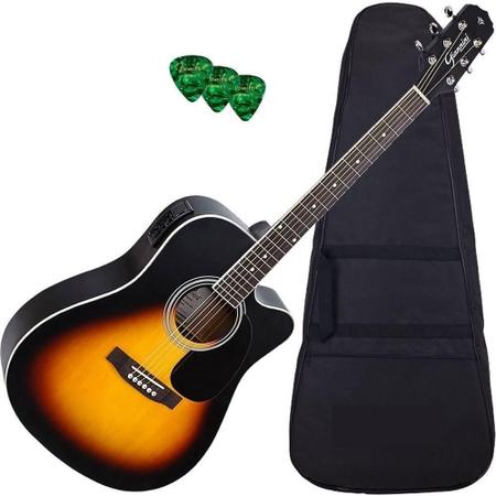 Imagem de Violão Eletroacústico Giannini GDC-1CEQ+ Kit Bag +Acessórios