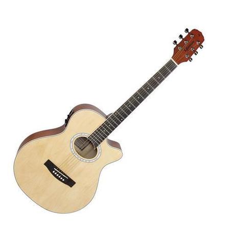 Imagem de Violão Giannini Elétrico Mini Jumbo Aço Natural Satin Gsf1d