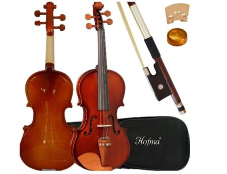 Imagem de Violino 3/4 Hofma Hve 231 Natural + Estojo + Arco + Breu 