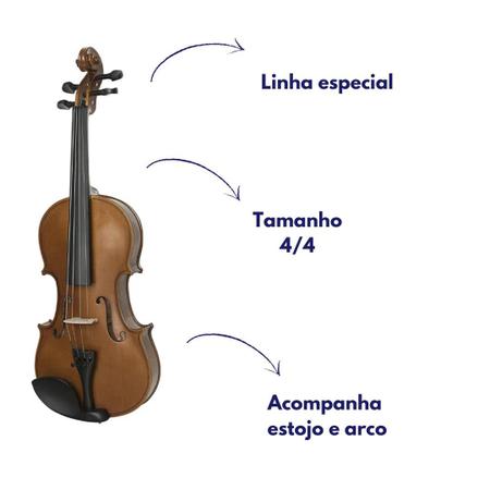Imagem de Violino 4/4 Especial completo com estojo e arco Dominante 9650