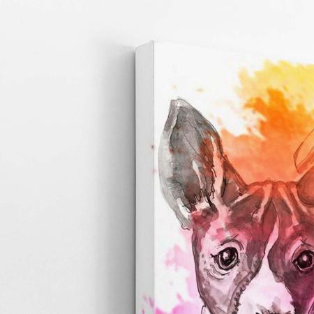 Vira Lata Cachorro Arte Aquarela Quadro Canvas 60X40Cm - Plimshop Imagem de Vira Lata Cachorro Arte Aquarela Quadro Canvas 60X40Cm