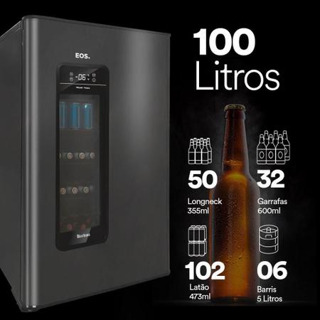 Imagem de Visa Cooler Cervejeira Doméstica Porta Inox Frost Free -6 a 5 ºc 100l Ece110 Bierhaus 220v - Eos