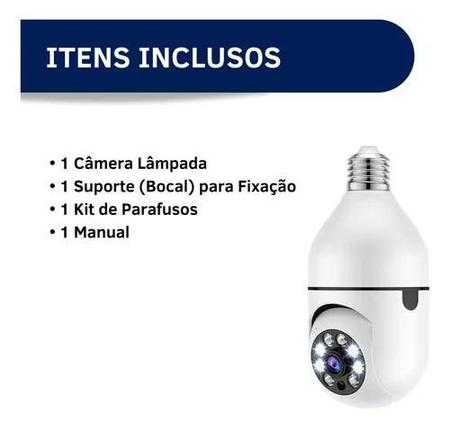 Imagem de Visão Noturna Clara e Detalhada: Câmera IP Giratória Wifi Lâmpada para Proteção Residencial
