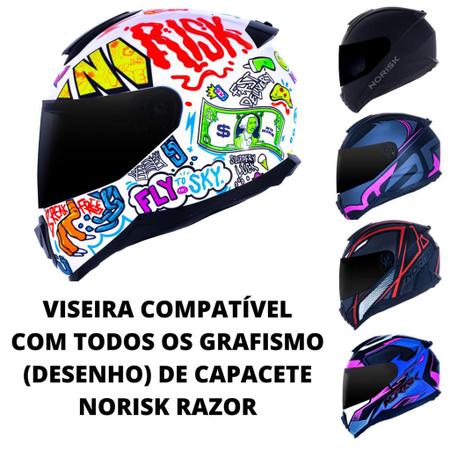 Imagem de Viseira Camaleão Capacete Norisk FF391 Light Clara Polivisor