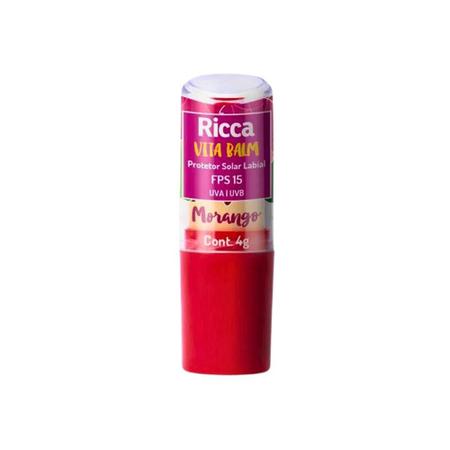 Imagem de Vita Balm Ricca Protetor Solar Labial Morango 4g