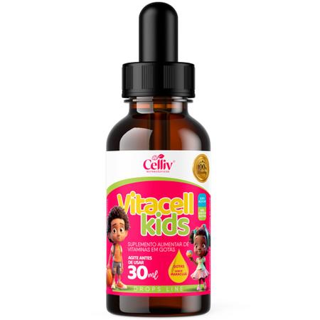 Imagem de Vitacell Kids Vitaminas e Minerais Gotas 30ml - Fortalecimento e Crescimento Crianças 