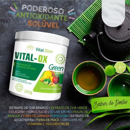 Vital OX Slim Red Pó Solúvel Composto Fibras - Colágeno - Goji