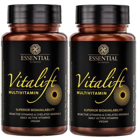 Imagem de Vitalift Essential Nutrition Multivitamínico Vegano (Kit 2x 90 Caps cada) - Queima de Estoque