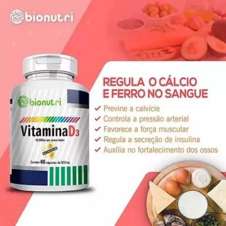 Imagem de Vitamina D3 10.000ui Por Capsula 500mg Puro 120 Cápsulas  - Bionutri