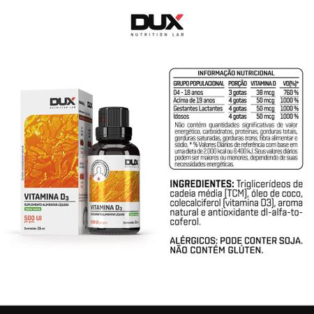 Imagem de Vitamina D3 Dux Nutrition Líquida 15ML