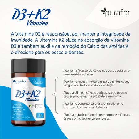 Imagem de Vitamina D3 + K2 Saúde Mental Óssea Cardiovascular Imunidade