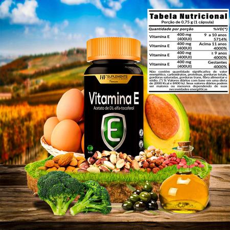 Imagem de Vitamina e 400ui alfa tocoferol 60 cps hf suplements