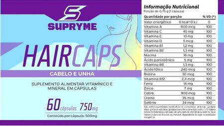 Imagem de Vitamina Para O Cabelo (Biotina) HairCaps