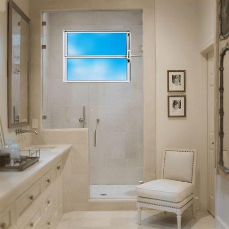 Imagem de Vitro Basculante 40X40 Alumínio Brilhante Para Banheiro