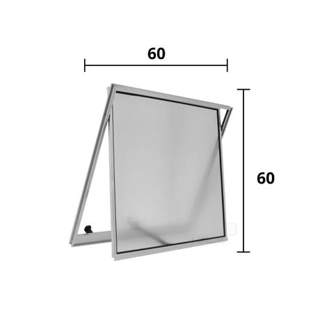 Imagem de Vitro Maxim - Ar 60(A) x 60 (L) Aluminio Brilhante - Hale