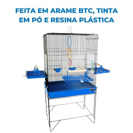 Viveiro Comfort Triplex para Calopsitas Completo - JelPlast Imagem de Viveiro Comfort Triplex para Calopsitas Completo