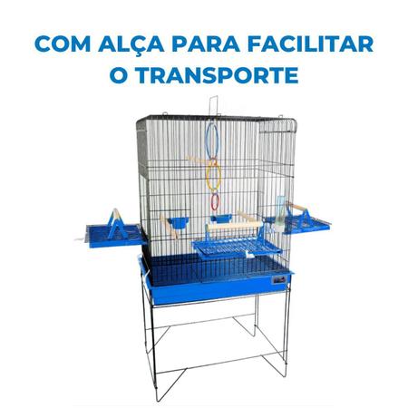 Viveiro Comfort Triplex para Calopsitas Completo - JelPlast Imagem de Viveiro Comfort Triplex para Calopsitas Completo