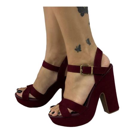 Sandalia de cheap veludo vizzano