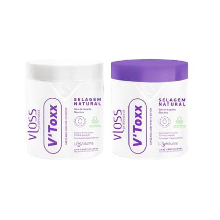 Imagem de Vloss Kit Vtoxx  Selagem Natural Matizadora e Branca 2x1kg