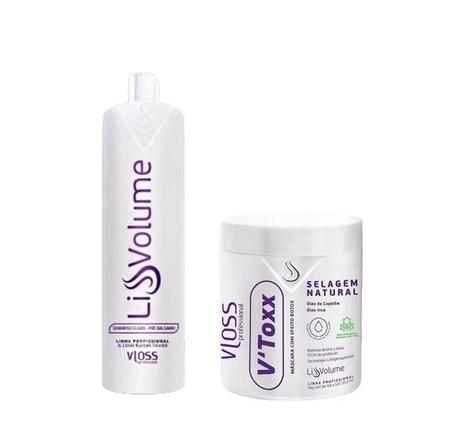 Imagem de Vloss VTOXX  Selagem Natural1kg +Shampoo Pré Balsamo 1lt  2x1