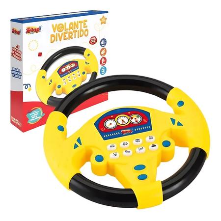 Imagem de Volante de Brinquedo Infantil Interativo Musical Com Som