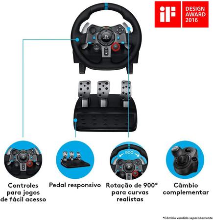 Volante Momo Racing Force Feedback Wheel p/ PC - Logitech - Controle  Simulador - Magazine Luiza