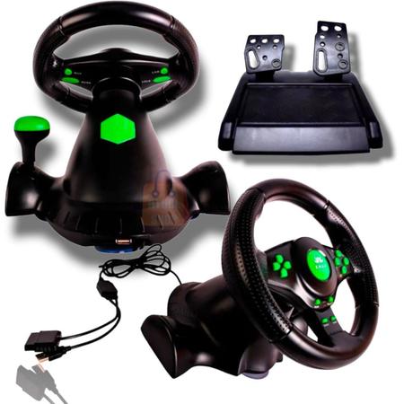 Volante Joystick Controle Para Vídeo Game Ps2 Ps3 Xbox 360 Pc Usb
