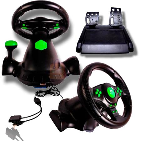 Controle Volante Gamer Pedal Cambio Para Ps3 Ps2 Xbox 360 Pc