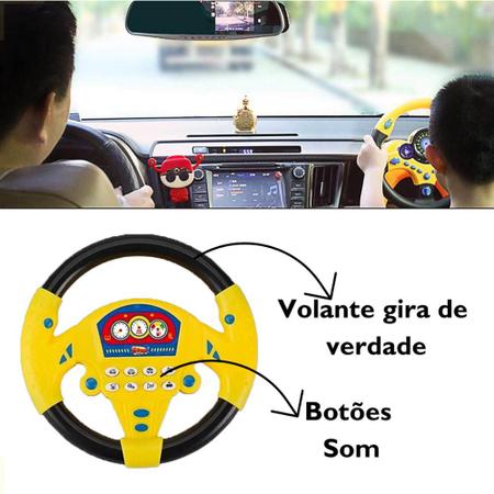 Imagem de Volante Direção Interativo Infantil Bebe Som Gira 360 Graus