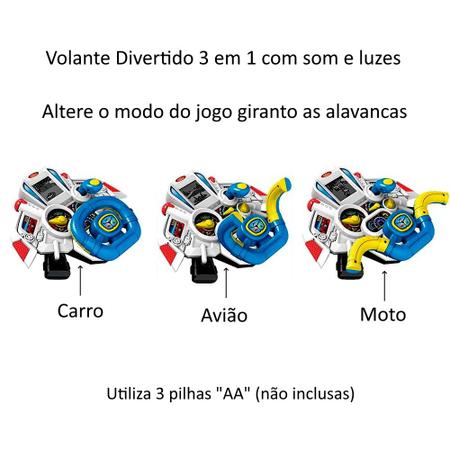 Corrida Divertida - Jogo de Corrida com Volante - Brinca Mundo