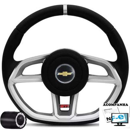 Imagem de Volante Esportivo Corsa Joy Max Premium Astra Vectra 99 em diante Sem Air-Bag gti + Cubo tampa Gm