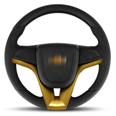 Imagem de Volante Esportivo Modelo Cruze Dourado Astra Meriva Corsa Montana Zafira Vectra Cubo Embutido