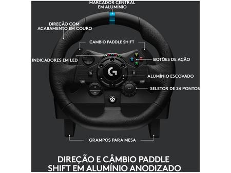 Volante Gamer Logitech G923 para Xbox, X, One e PC, TRUEFORCE, Pedais  Responsivos, Launch Control, 941-000157