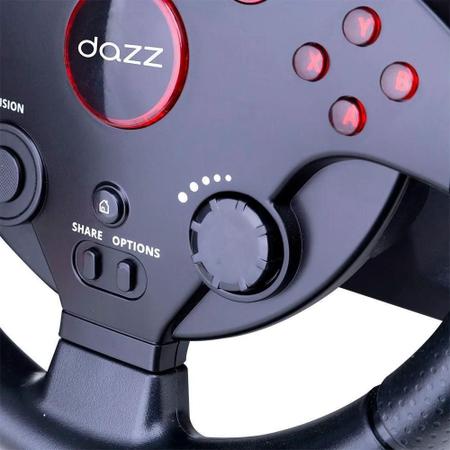 Imagem de Volante Gamer Pedal Force Driving Ps4/Ps3/Pc/Xbox Dz Preto