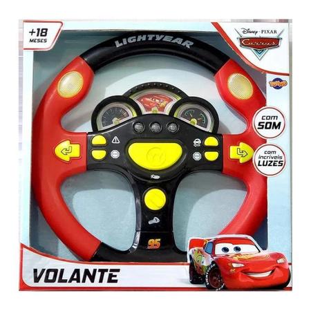 Volante infantil - volante simulação criativa com luz - Carros